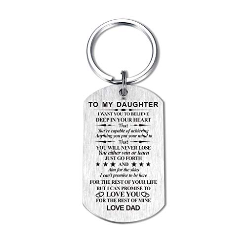 Product Cover Inspirational Gift for Son Daughter from Mom Dad I Want You to Believe Keychain Ring for Birthday