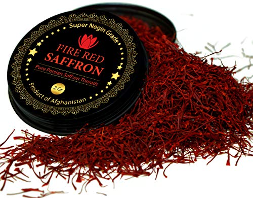 Product Cover Persian Saffron Threads, Pure Red Saffron Spice Threads | Super Negin Grade | Highest Quality and Flavor | For Culinary Use Such as Tea, Paella Rice, Risotto, Tachin, Basmati, Rice (2 Grams)