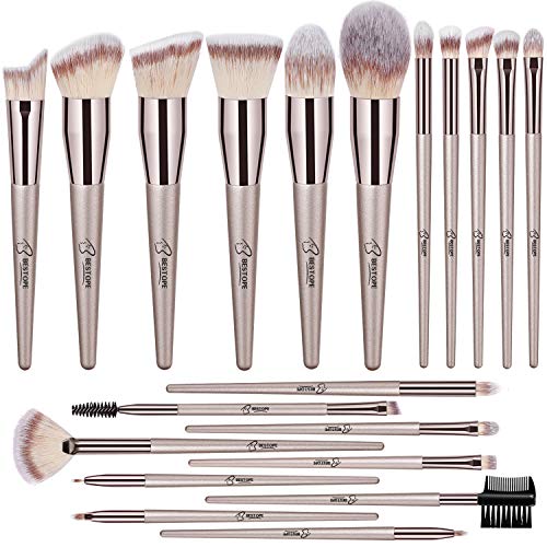 Product Cover BESTOPE 20 PCs Makeup Brushes Premium Synthetic Contour Concealers Foundation Powder Eye Shadows Makeup Brushes with Champagne Gold Conical Handle
