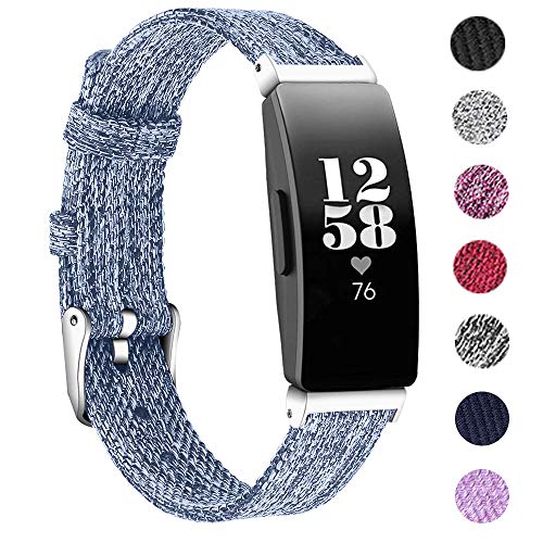 Product Cover EZCO Bands Compatible with Fitbit Inspire HR & Inspire, Woven Fabric Breathable Watch Strap Quick Release Replacement Wristband Accessories Women Man Compatible with Inspire Smart Watch