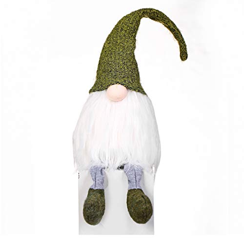 Product Cover XmasExp Handmade Swedish Tomte Christmas Gnome Ornaments, Elf Santa Scandinavian Plush Sitting Long Hat Doll Home Decor Collectible Nisse Dolls Table Ornament