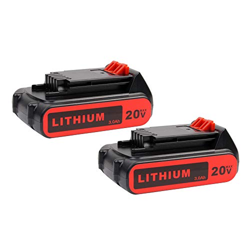 Product Cover 2Pack 3000mAh LBXR20 Replacement Battery for Black and Decker 20V Lithium Battery MAX LB20 LBX20 LBXR2020 LBX4020 LB2X4020-OPE LBXR20-OPE Cordless Power Tools