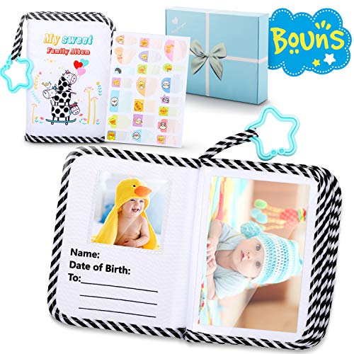 Product Cover Baby Photo Book, My Sweet Family Album with Gift Box, Toddler Soft Photo Cloth Book Memory Album Gift for New Parent, Toddler