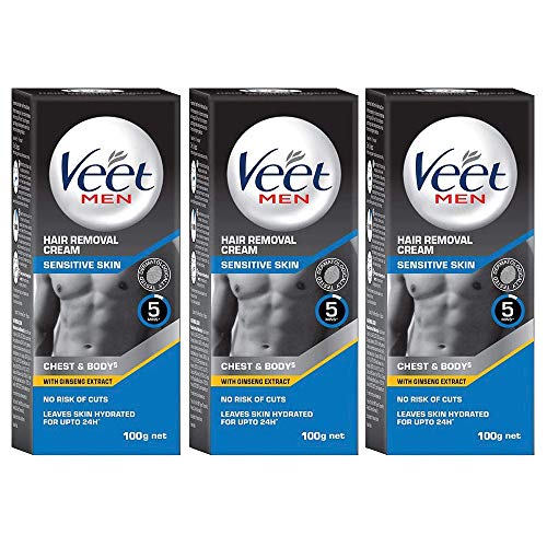 Product Cover Veet Hair Removal Cream for Men, Sensitive skin, 100g Each (Pack of 3)