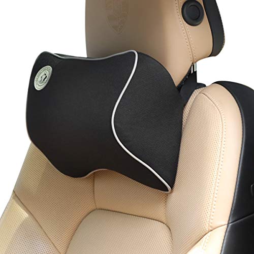Product Cover PegasusPremium Car Headrest Pillow Memory Foam Car Neck Support Pillow Ergonomically for Adjust Sitting Position Relief Pain of Back/Spine/Coccyx in Travel/Office/Home/Car
