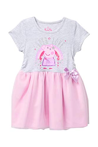 Product Cover Peppa Pig Toddler Baby Girls Graphic Tutu Dress Grey/Pink 2T