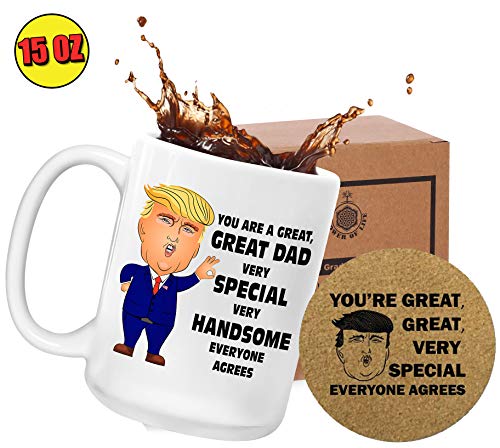 Product Cover FOLE Donald Trump Great Dad Coffee Mug Funny Novelty President Cup