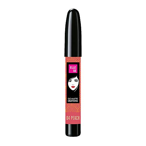 Product Cover Elle 18 Go Matte Lip Crayons, 04 Peach Magnet, 2.2 g