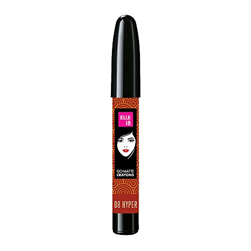 Product Cover Elle 18 Go Matte Lip Crayons, 08 Hyper Brown, 2.2 g