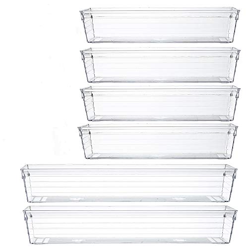 Product Cover Backerysupply Clear Plastic Drawer Organizer Tray for Makeup, Kitchen Utensils, Jewelries, and Gadgets