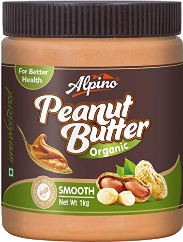 Product Cover Alpino Organic Natural Peanut Butter Smooth 1kg (Unsweetened / Gluten Free / Non-GMO)