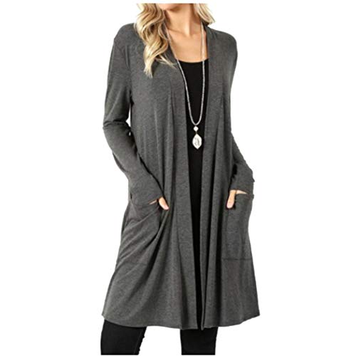 Product Cover Youandmes Women Long Sleeve Cardigan-Cotton Knitted Front Open Lightweight Sweaters with Pocket