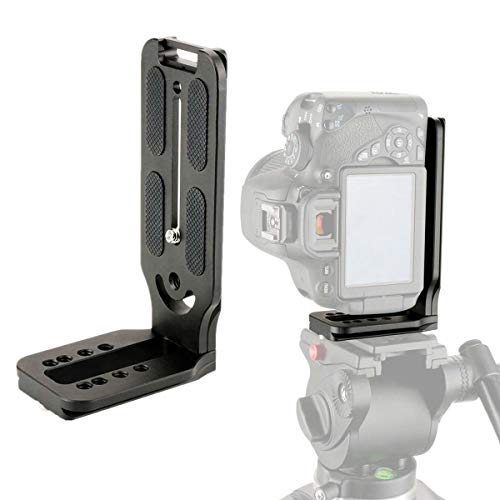 Product Cover Video Vertical Shooting L Bracket for DSLR Camera Tripod Head Quick Release Plate Arca Swiss Compatible with Nikon D750 D3400 D850 Z7 D7500 Sony A7iii A7ii A6500 A6000 A6300 Canon 5d Mark 80d 6d 70d