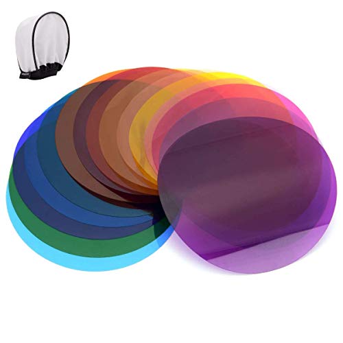 Product Cover Godox V-11C Color Filters for Create Color Effects, Used with AK-R16 Diffuser Plate or AK-R1 kit，Compatible with Round Head Flash Godox V1-C,V1-N,V1-S,V1-O,V1-P，AD200 AD200PRO with H200R Ring Flash He