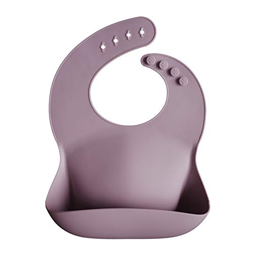 Product Cover Mushie Silicone Baby Bib | Adjustable Fit Waterproof Bibs (Pale Mauve)