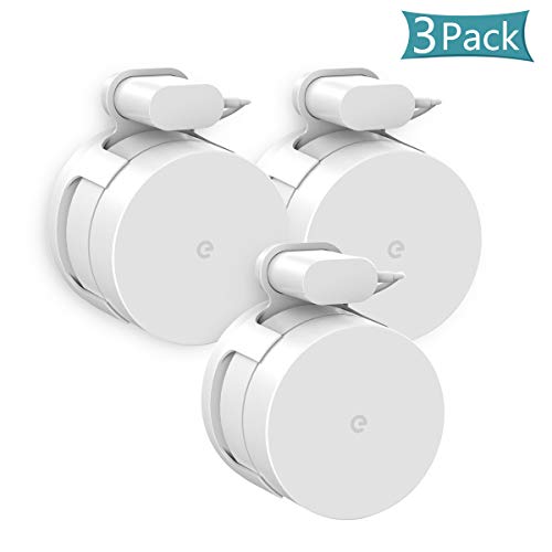Product Cover Google WiFi Wall Mount Bracket, Caremoo Bracket Holder for Google WiFi Router and Google Mesh, Without Messy Wires or Screws (White, 3 Pack)