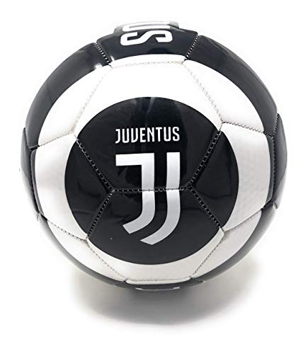 Product Cover Juventus Soccer Ball Size 5 Official Licensed Futbol Black and White 2019-2020 Great for Players, Fans, Trainers, Coaches Gift