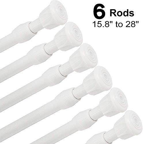 Product Cover GoodtoU 6 Pack Tension Rods-Cupboard Bars Small Short Spring Tension Rods 15.7