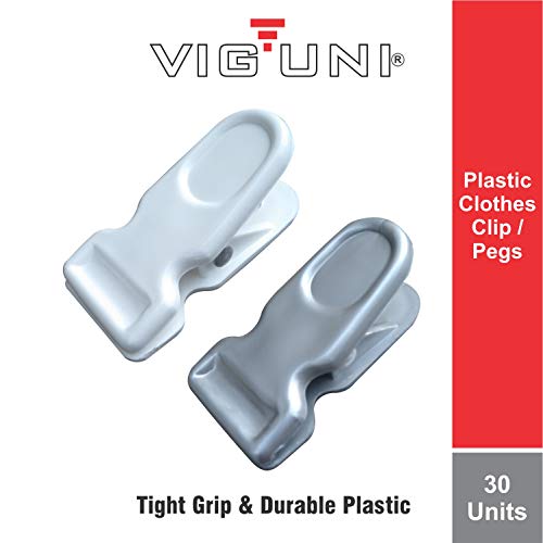 Product Cover VIGUNI Heavy Duty Plastic Multi Purpose Clothes Clips/Pegs - Pack of 3 Sets (30 Pieces)
