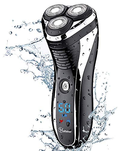 Product Cover HATTEKER Electric Shaver Rotary Razor Men Cordless Beard Trimmer Pop-trimmer Wet Dry Shaver Waterproof