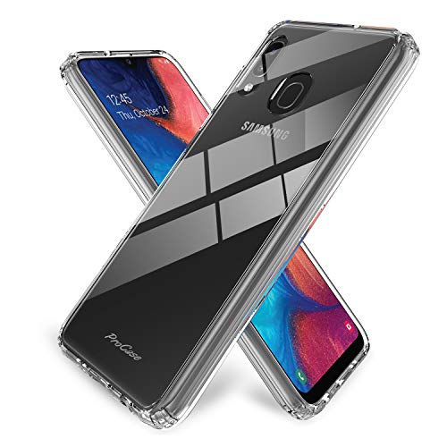 Product Cover Procase Galaxy A20 / Galaxy A30 Case Clear, Slim Hybrid Crystal Clear Cover Protective Case for Samsung Galaxy A20 / Galaxy A30 6.4 Inch 2019 Release -Clear