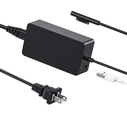 Product Cover Surface Pro Charger, WOSUK 44W 15V 2.58A Magnetic Replacement AC Adapter Surface Pro 3/4/5/6 Charger Adapter Power Supply Microsoft Surface Pro 3/4/5/6 Surface Go Surface Book & Surface Laptop