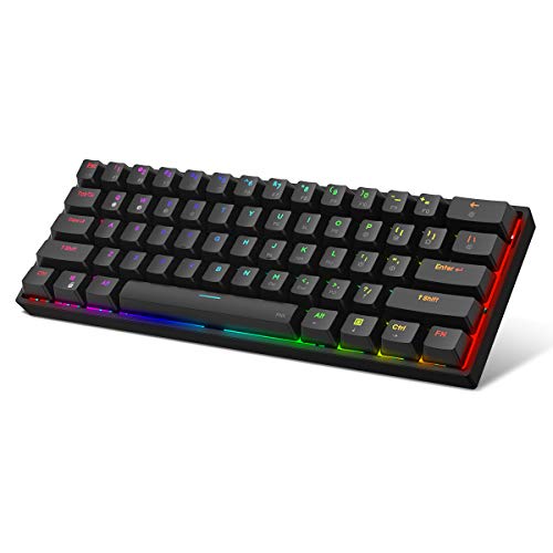 Product Cover DIERYA x KEMOVE 60% Mechanical Gaming Keyboard, RGB Backlit Wired PBT Keycap Waterproof Type-C Mini Compact 61 Keys Computer Keyboard with Full Keys Programmable (Gateron Optical Brown Switch)