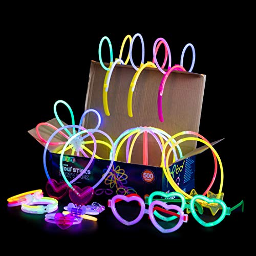 Product Cover Play22 Glow Sticks Bulk 500 Pack - 200 Glowsticks and 300 Accessories - 8