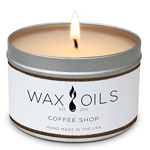 Product Cover Wax and Oils Soy Wax Aromatherapy Scented Candles (Coffee Shop) 8 Ounces. Single