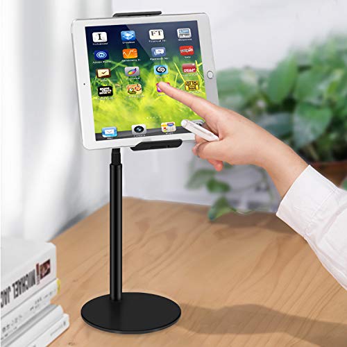 Product Cover Awaqi Desktop Tablet Stand Holder Desk Mount 360 Degree Adjustable Multi-Angle Holder Compatible with 4 inchs to 10.5 Inches Galaxy Tab/Tablet Holder/iPad Desk Stand/Nintendo Swich/Phones (Black)