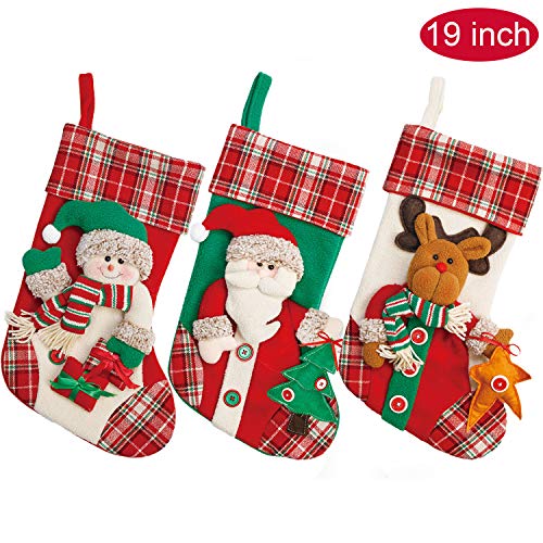 Product Cover Christmas Stockings Large 3 Pcs Set Yecence 19
