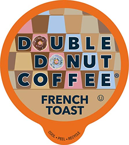 Product Cover Double Donut French Toast, Fresh Medium Roast Coffee, Single-Serve Pods for Keurig K Cup Brewer Machines, 24 Capsules per Box