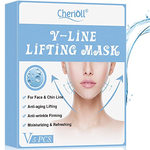 Product Cover VLine Mask, V Mask, V Lifting Mask, V-LINE LIFTING MASK, Double Chin Reducer, Anti-aging Lifting, Anti-wrinkle Firming, Moisturizing & Refreshing For Face & Chin Line (5Pcs)
