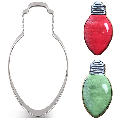 Product Cover LILIAO Christmas Light Bulb Cookie Cutter - 2 x 3.4 inches - Stainless Steel