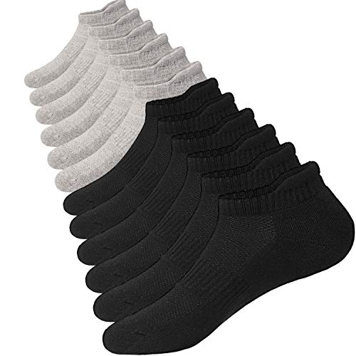 Product Cover 6 Pairs No Show Socks Women Men Low Cut Non-Slip Casual Athletic Cotton Socks