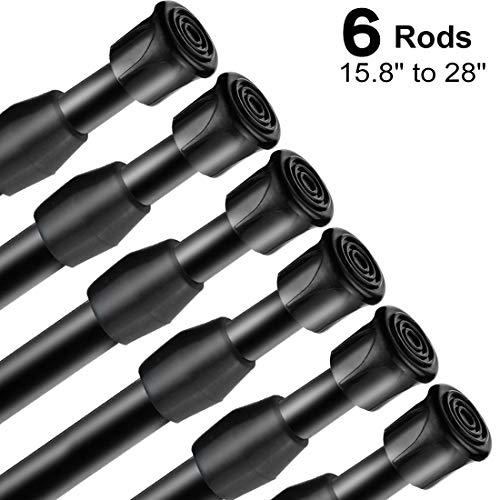 Product Cover GoodtoU 6 Pack Tension Rods-Cupboard Bars Small Short Spring Tension Rods 15.7