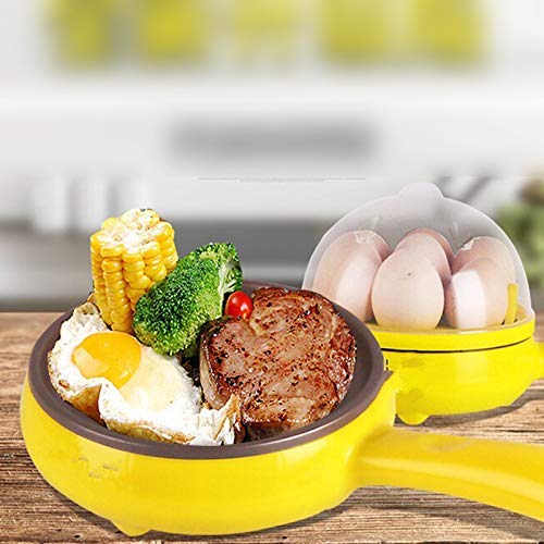 Product Cover SHOPPOSTREET Multifunctional 2 in 1 Electric Egg Boiling Steamer Egg Frying Pan with Egg Boiler Machine Non-Stick Electric Egg Frying Pan (Multicolor)