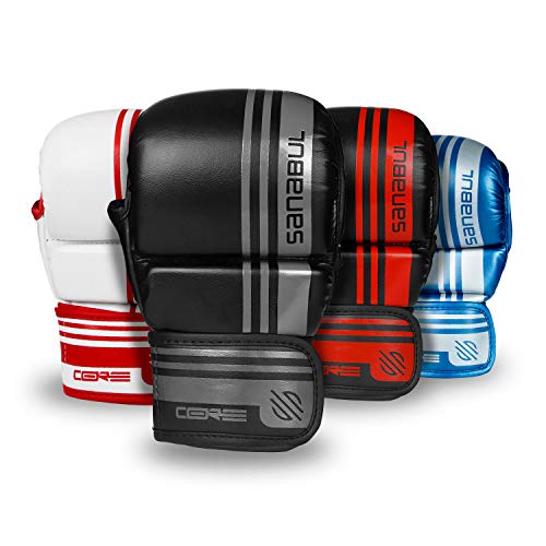 Product Cover Sanabul Core Series Advanced 7 oz Hybrid Sparring MMA Gloves (Gunmetal, L/XL)