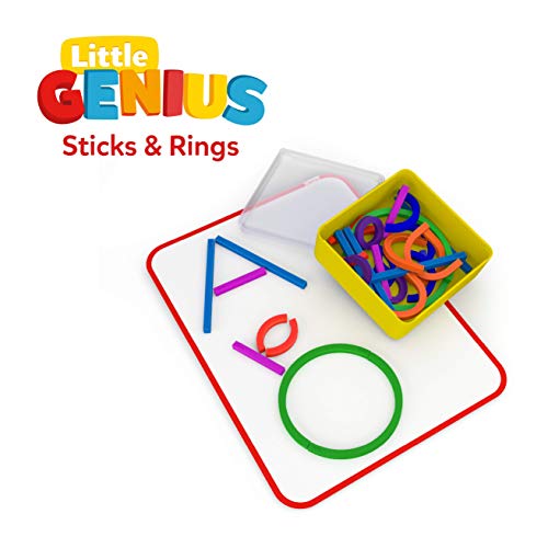 Product Cover Osmo - Little Genius Sticks & Rings - Includes 2 Games - ABCs & Squiggle Magic - Ages 3-5 - Preschool Ages - Imagination, Letter Formation, Fine Motor Skills, Problem Solving & Creativity