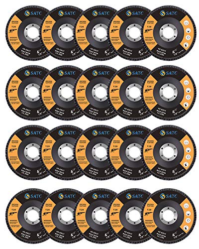 Product Cover S SATC Grinding Wheel Sanding Discs 20 Pack Flap Disc 4.5 Grinding Wheel 4 1/2 Grinding Wheels T29 Flap Disc 4.5 Flap Disc Flap Disc 4-1 2 Inch 40/60/80/120 Grit 4 1/2 Flap Disc