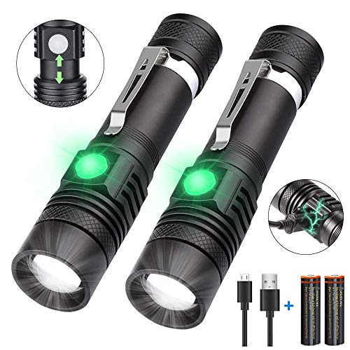 Product Cover Rechargeable Flashlight(Battery Included),1200 Lumen Super Bright LED Flashlight, Cree LED, Water-Resistant,Zoomable,4 Mode Tactical Flashlight - Best Camping,Hiking, Emergency Flashlight