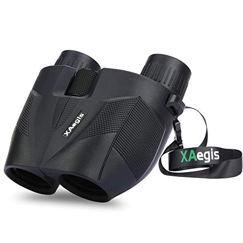 Product Cover XAegis Compact Binoculars 10x25 for Kids and Adult Beginner, Precise Focus and Portable for Hunting, Birdwatching,Sporting Events AX011