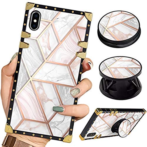 Product Cover Bitobe Luxury Square Phone Case iPhone Xs Max Creative Marble Design Retro Elegant Soft TPU Design Cover for iPhone Xs Max 6.5 inch 2018