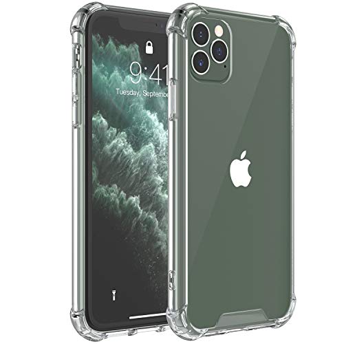 Product Cover Justcool Designed for iPhone 11 Pro Case, Thin Slim Hybrid Case Hard PC with Soft TPU Bumper Anti-Scratch Protective Crystal Clear Case Designed for iPhone 11 5.8 inch 2019 Release (Clear)