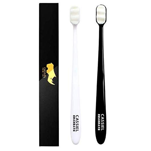 Product Cover New Japanese Extra Soft Toothbrush 20,000 Micro Nano Bristles Teeth Whitening Polishing For Adults kids Children Pregnant Ultra Soft For sensitive gums Black