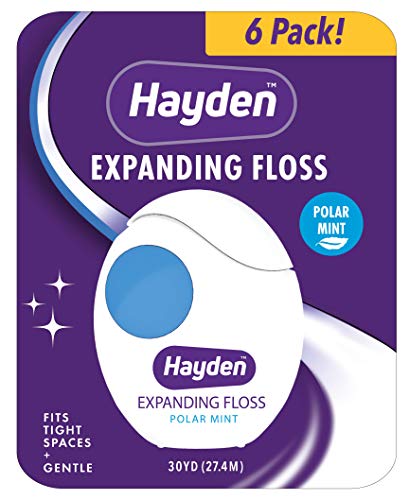 Product Cover Hayden Clean+ Dental Floss | 6 pack | Polar Mint with Anti Tartar Actives for Gentle Care | 30 yards per unit