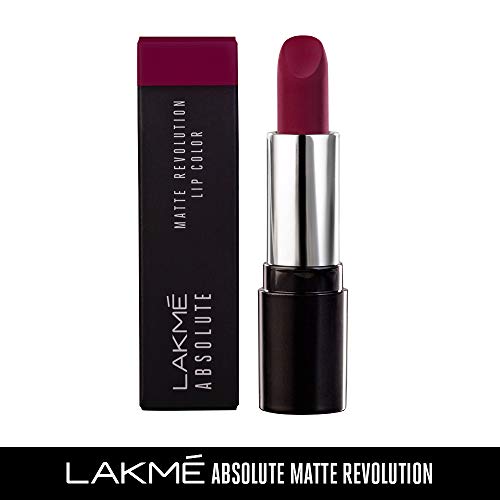 Product Cover Lakme Absolute Matte Revolution Lip Color, 501 Dynamite Berry, 3.5 g