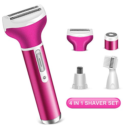 Product Cover LEMBO DIRECT Electric Shaver for Women, Electric Razor, 4 In 1 Rechargeable Cordless Waterproof Lady Epilator & Personal Groomer Trimmer Body Hair Removal for Bikini, Legs, Face, Underarms, Wet & Dry