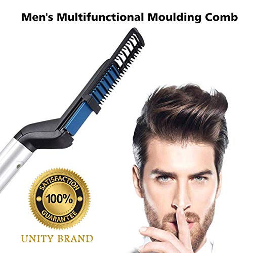 Product Cover Unity BrandTM Men Quick Beard Straightener Hair Comb Multifunctional Hair Curler9 Show Cap Tool