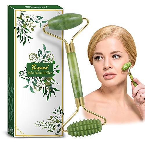 Product Cover Jade Roller, Beyond Facial Roller Massager Eye Treatment Roller Natural Anti-aging, Skin Tightening, Rejuvenate Face and Neck, Remove Wrinkles & Puffiness
